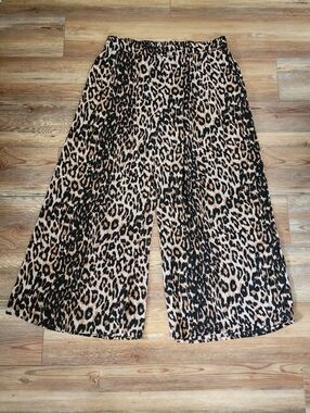 City Chic Wide Leg Palazzo Pants Women's 18 Leopard Print